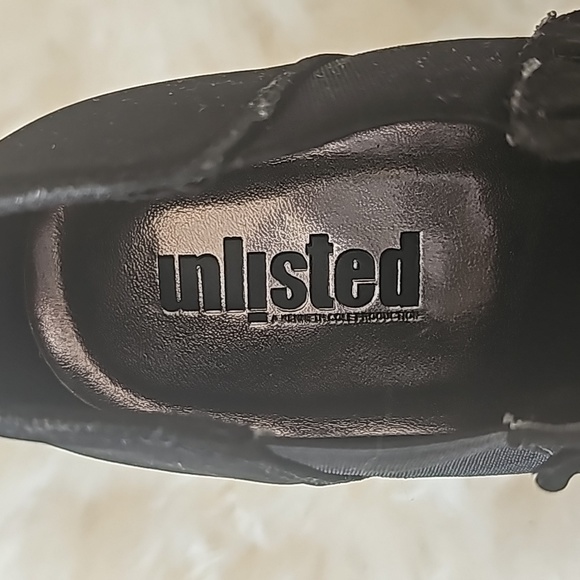 Unlisted E-File black high heel ankle booties 3 buttons side elastic  8 1/2 Med - Picture 7 of 10